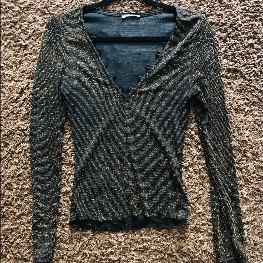 Glitter Long sleeve holiday top